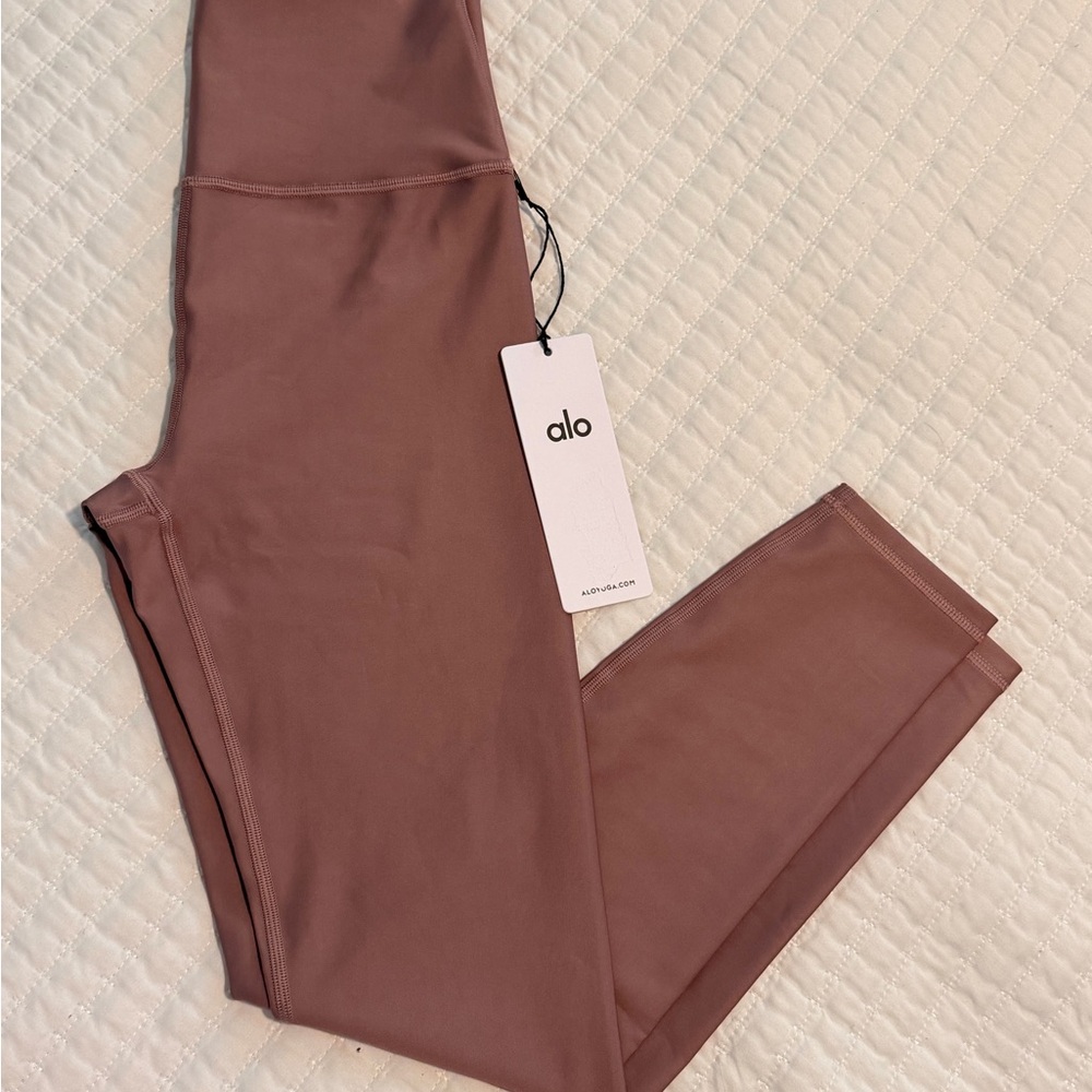 Alo Yoga High-Waist Leggings in Mushroom Medium NWT